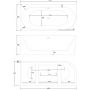 Corsan Intero E240XLLWH  wanna narożna 170x80 cm lewa biała zdj.2