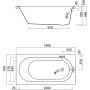Cersanit Octavia S301250 wanna prostokątna 140x70 cm zdj.2