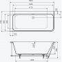 Excellent Lila 2.0 WAEXLIL2INSPAIR160PWHN wanna z hydromasażem 160x73 cm prostokątna biała zdj.2