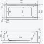 Excellent Savia WANLSAV17WH wanna prostokątna 170x70 cm biała zdj.2