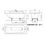 Kaldewei Saniform Plus 111634010001 wanna prostokątna 150x70 cm biała zdj.2