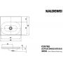 Kaldewei Centro 902806003001 umywalka 60x50 cm prostokątna wpuszczana biała zdj.2