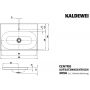 Kaldewei Centro 902906013001 umywalka 90x50 cm prostokątna nablatowa biała zdj.2