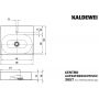 Kaldewei Centro 903006013001 umywalka 60x50 cm prostokątna nablatowa biała zdj.2