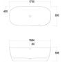Kludi Resa S 53BF0339 wanna wolnostojąca 170x80 cm owalna czarna zdj.2