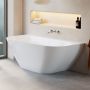 Lavaberg Lykke 663134171003 wanna przyścienna 170x80 cm owalna biała zdj.6