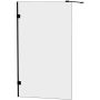 New Trendy Oxia Black AXJ1323WP parawan nawannowy 80 cm 1-częściowy czarny mat/szkło przezroczyste zdj.1
