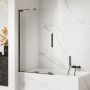 New Trendy Smart Gunmetal Brushed EXK7959WL parawan nawannowy 100 cm 2-częściowy grafitowy szczotkowany/szkło przezroczyste zdj.3
