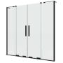 New Trendy Smart Black EXK4209WL parawan nawannowy 150 cm 4-częściowy czarny mat/szkło przezroczyste zdj.1