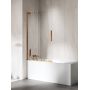 New Trendy Smart Copper Brushed EXK7800WL parawan nawannowy 80 cm 2-częściowy miedź szczotkowany/szkło przezroczyste zdj.3