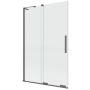 New Trendy Smart Gunmetal Brushed EXK7959WL parawan nawannowy 100 cm 2-częściowy grafitowy szczotkowany/szkło przezroczyste zdj.1