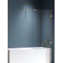 New Trendy Eventa Gold Brushed EXK8449WP parawan nawannowy 100 cm 1-częściowy złoty szczotkowany/szkło przezroczyste zdj.3