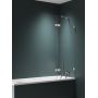 New Trendy Avexa Nickel Brushed EXK8751 parawan nawannowy 100 cm 2-częściowy szczotkowany/szkło przezroczyste zdj.1