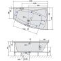 Polysan Evia 12611H wanna z hydromasażem 160x100 cm narożna asymetryczna zdj.2