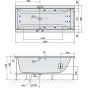 Polysan Cleo 13111H wanna z hydromasażem 180x90 cm prostokątna zdj.2