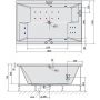 Polysan Dupla 13611HA wanna z hydromasażem 180x120 cm prostokątna zdj.2