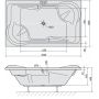 Polysan Duo 16111 wanna prostokątna 200x120 cm zdj.2