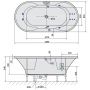 Polysan Io 16611H wanna z hydromasażem 180x85 cm owalna zdj.2