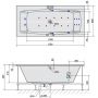 Polysan Kvadra 18611HA wanna z hydromasażem 170x80 cm prostokątna zdj.2