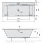 Polysan Kvadra 18611S wanna prostokątna slim 170x80 cm zdj.2