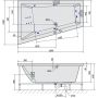 Polysan Triangl 19611H wanna z hydromasażem 180x120 cm narożna asymetryczna zdj.2