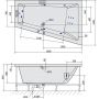 Polysan Triangl 20611H wanna z hydromasażem 180x120 cm narożna asymetryczna zdj.2