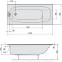 Polysan Ebro 26711S wanna prostokątna slim 170x75 cm zdj.2