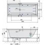 Polysan Cleo 27611H wanna z hydromasażem 150x75 cm prostokątna zdj.2