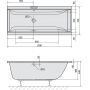 Polysan Cleo 27611 wanna prostokątna 150x75 cm zdj.2