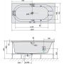 Polysan Astra 32611H wanna z hydromasażem 165x75 cm prostokątna zdj.2