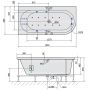 Polysan Astra 33611HA wanna z hydromasażem 165x80 cm narożna asymetryczna zdj.2