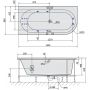 Polysan Astra 33611H wanna z hydromasażem 165x80 cm narożna asymetryczna zdj.2