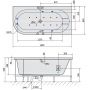 Polysan Astra 34611HA wanna z hydromasażem 165x80 cm narożna asymetryczna zdj.2