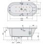 Polysan Astra 35611HA wanna z hydromasażem 165x75 cm owalna zdj.2