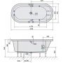 Polysan Astra 35611H wanna z hydromasażem 165x75 cm owalna zdj.2