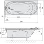 Polysan Adriana 43111 wanna prostokątna 160x74 cm zdj.2