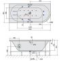 Polysan Viva 70119HA wanna z hydromasażem 175x80 cm narożna asymetryczna zdj.2