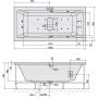 Polysan Marlene 71607HA wanna z hydromasażem 190x90 cm prostokątna biały zdj.2