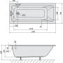 Polysan Noemi 71708S wanna prostokątna slim 170x70 cm zdj.2