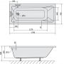 Polysan Noemi 71708 wanna prostokątna 170x70 cm zdj.2