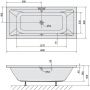 Polysan Krysta 71710 wanna prostokątna 180x80 cm zdj.2