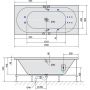 Polysan Viva 71968H wanna z hydromasażem 185x80 cm prostokątna zdj.2