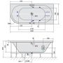 Polysan Viva 72129H wanna z hydromasażem 185x80 cm narożna asymetryczna zdj.2