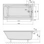 Polysan Lily 72201S wanna prostokątna 140x70 cm zdj.2