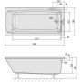 Polysan Lily 72273S wanna prostokątna slim 150x70 cm biały zdj.2