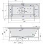 Polysan Marlene 72403HA wanna z hydromasażem 170x80 cm prostokątna zdj.2