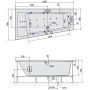 Polysan Andra 72872HA wanna z hydromasażem 180x90 cm narożna asymetryczna zdj.2