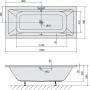 Polysan Krysta 72906 wanna prostokątna 180x70 cm zdj.2