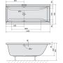 Polysan Cleo 73611 wanna prostokątna 160x70 cm zdj.2