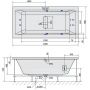 Polysan Marlene 78731H wanna z hydromasażem 200x90 cm prostokątna zdj.2